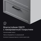 Комплект фасадов для тумбы AM.PM Force M9FFFM0802GM 33x76.5 см МДФ цвет серый 2 шт