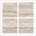 Глазурованный керамогранит Ceramente Stellare Travertine Pro White 60x60 см 1.44 м² матовый цвет белый