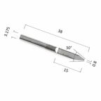 Гравер DJTOL NJ3.3008 конусный (по дереву, композиту (АКП), цветным металлам (алюминий, латунь, медь, бронза))