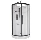 Душевая кабина Acquazzone Omega 90х90 90T BLACK стекло прозрачное, профиль черный, без крыши
