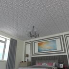 Потолочная плитка экструдированная полистирол белая Decoflair 0819L 50x50 см 2 м²