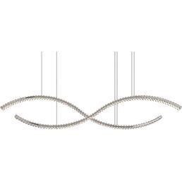 Большой подвесной светильник хрустальный светодиодный 8242/160 chrome Newport 8240