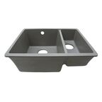 Мойка для кухни подстольного монтажа Delinia 55x42 см глубина чаши 20 см кварц цвет серый шелк