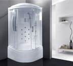 Душевая кабина Royal Bath 100х100 100NRW-С с гидромассажем, стекло матовое, профиль белый