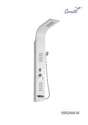 Душевая панель Ceruttispa Virginia w CT9990 с изливом, белый мрамор