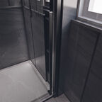 Душевая дверь Veconi Premium Trento 130х200 PTD30-B-130-01-C4 стекло прозрачное, профиль черный матовый