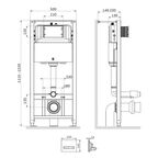 Инсталляция для подвесного унитаза AM.PM Pro I012704.50A38 с кнопкой Touchless цвет черный