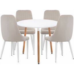 Стол кухонный Woodville Уин 80 white / beige