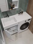 Комплект мебели Orange Optima STD-120TUW+RAL 120 см, левая, напольная, белая глянцевая