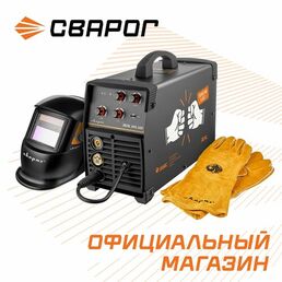 Сварочный аппарат инверторного типа Сварог REAL MIG 200 (N24002N) BLACK, MMA, MIG/MAG 6.1 кВт