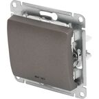 Выключатель встраиваемый Systeme Electric Glossa 1 клавиша с подсветкой цвет графит