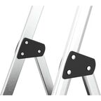 Стремянка алюминиевая Zalger 4 ступени, лоток для инструментов, максимальная нагрузка 150 кг