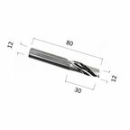 Фреза DJTOL AL1LX1230 спиральная однозаходная для обработки алюминия, меди, латуни и композитных материалов
