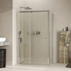 Душевой уголок Wasserkraft Aula 100x80 11P17 стекло прозрачное, профиль серебро