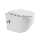 Унитаз подвесной BelBagno Uno BB3105CHR-BS/SC белый, с функцией биде, смесителем и крышкой микролифт
