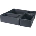 Набор коробок без крышки 31x31/15x31/15x15 см полиэстер цвет черный 4 шт