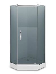 Душевой уголок Loranto 100x100 Neo CS-22112-100 стекло тонированное, профиль серебро