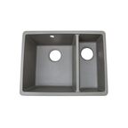 Мойка для кухни подстольного монтажа Delinia 55x42 см глубина чаши 20 см кварц цвет серый шелк
