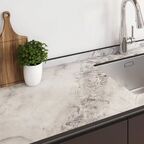 Столешница кухонная Slotex серии Кристал 300x60x1.6 см HPL-пластик цвет серо-белый