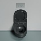 Унитаз подвесной Ceramica Nova Modena CN6063MDH безободковый, с сиденьем микролифт, темный антрацит матовый
