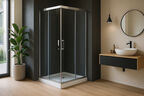Душевой уголок Royal Bath 100х100 RB100 HPD-T-CH стекло прозрачное, профиль хром, без поддона