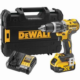 Ударная дрель-шуруповерт DEWALT DCD796P1T, 18 В, 2000 об/мин, 34000 уд/мин, с АКБ 5 Ач и ЗУ, в кейсе TSTAK (DCD796P1NT-XJ)