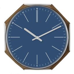 Часы настенные Troykatime круглые пластик цвет синий бесшумные ø30 см