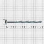 Болт сантехнический DILWIS оцинкованный 10x160 мм
