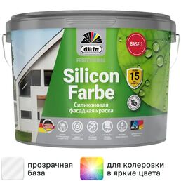 Краска фасадная Dufa SiliconFarbe матовая цвет прозрачный база 3 2.5 л