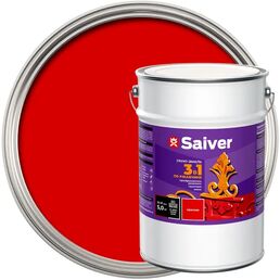 Грунт-эмаль по ржавчине 3 в 1 Saiver цвет красный 5 кг