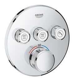Внешняя часть термостатического смесителя GROHE Grohtherm SmartControl на 3 выхода, хром (29121000)