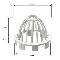 Сетка воронки Docke Premium пластиковая d85 мм пломбир RAL 9003