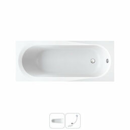 Акриловая ванна 170x70 Lavinia Boho Biore 202010728 в наборе 2 в 1: прямоугольная ванна 170 x 70 см, слив-перелив