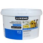 Эмаль Luxens акриловая полуматовая цвет желтый 2.5 кг