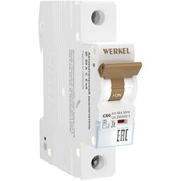 Автоматический выключатель 1P 50 A C 6 кА Werkel W901P506 (a062539)