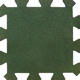 Плитка резиновая пазл 500x500 25 мм зеленый
