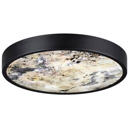Настенно-потолочный светильник Odeon Light Bergi 5064/24L черн./серо-беж./металл/натур.камень/акрил с переключ.цветов.темпер. LED 24W 3000К/4000K/6000K