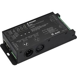 INTELLIGENT ARLIGHT Декодер SMART-DMX512-104-83-RDM-SUF (12-48V, 4x8A, XLR3/RJ45) (IARL, IP20 Металл, 5 лет) 023823(1) Arlight