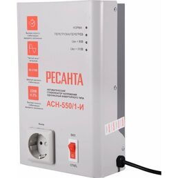 Ресанта Стабилизатор напряжения Ресанта АСН-550/1-И 0.5кВА однофазный белый (63/6/75)