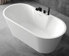 Ванна акриловая Abber 150x70 AB9299-1.5 белая с каркасом в комплекте