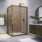 Душевой уголок Vegas-Glass ZP+ZPV TUR+NOVO 110x75 ZP+ZPV TUR NOVO 110*75 05 05 профиль бронза, стекло бронза