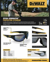 DPG94-1D Защитные очки Dominator SAFETY Glasses, Clear Lens