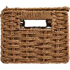 Корзина с крышкой для хранения 30x15x18 см бумага цвет коричневый