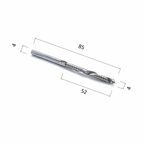 Фреза DJTOL A1FLX4.52 компрессионная спиральная однозаходная (по дереву, композиту (АКП), пластику)