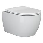 Комплект 4в1 Унитаз подвесной с сиденьем Ceramica Nova CN3001_1002M_1000 белый + Система инсталляции + кнопка