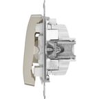 Выключатель встраиваемый Systeme Electric Glossa СХ5 2 клавиши цвет платиновый