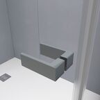Душевой уголок с распашной дверью на петлях - RGW SV-040Gr (Матовое-Сатинат, 1200x800)
