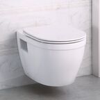 Подвесной унитаз BelBagno Loto BB070CHR/SC безободковый, белый с сиденьем микролифт