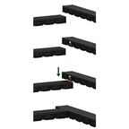 Лоток Standartpark Spark 2 пластиковый 1000x125x70 мм с пластиковой решеткой класса А15