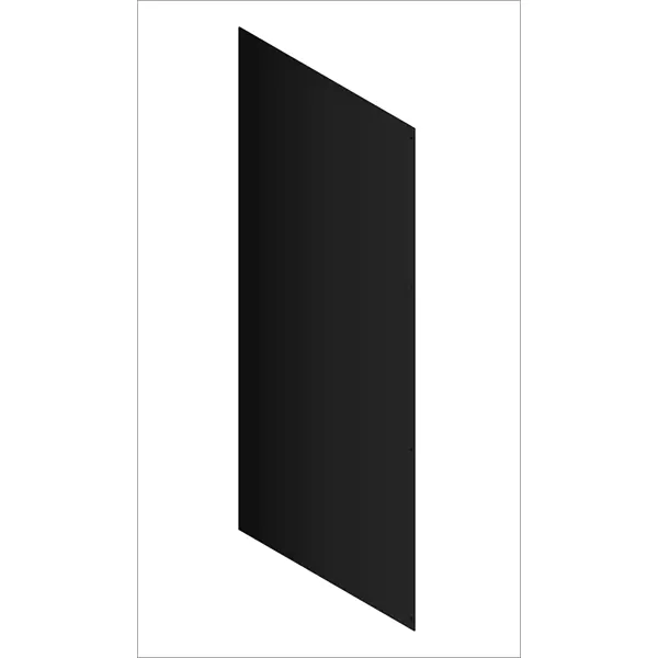 Стенка для душевой ширмы Domani-Spa Simple 1/4 круга 90x90 см 8 отверстий цвет черный